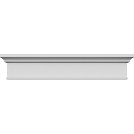 Ekena Millwork 121" Bottom Width x 124 1/8" Top Width x 6 1/8"H x 1/2"P Craftsman Crosshead CRH06X121PN-1
